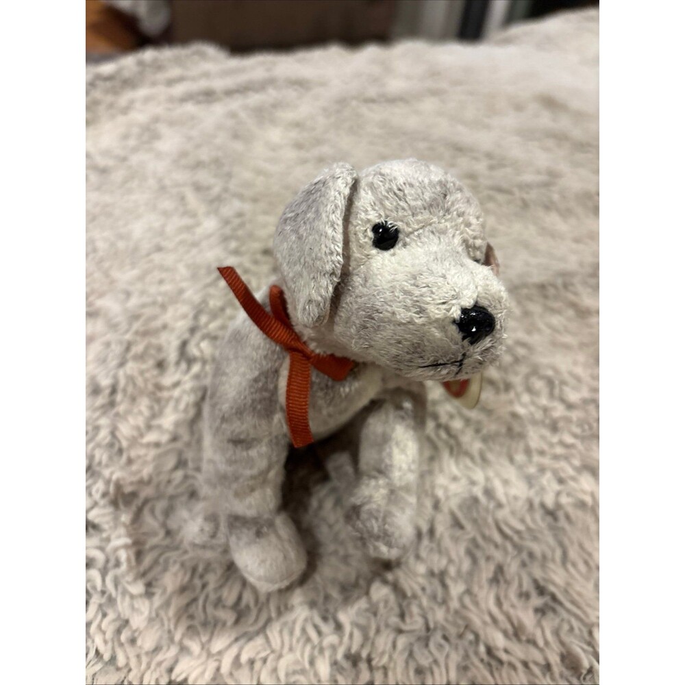 Ty Beanie Baby Tricks Dog Kids Small Grey Excellent 2000 Collection‎ Plush Toy